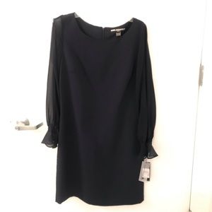 Karl Lagerfeld Paris Chiffon Sleeve crepe sheath